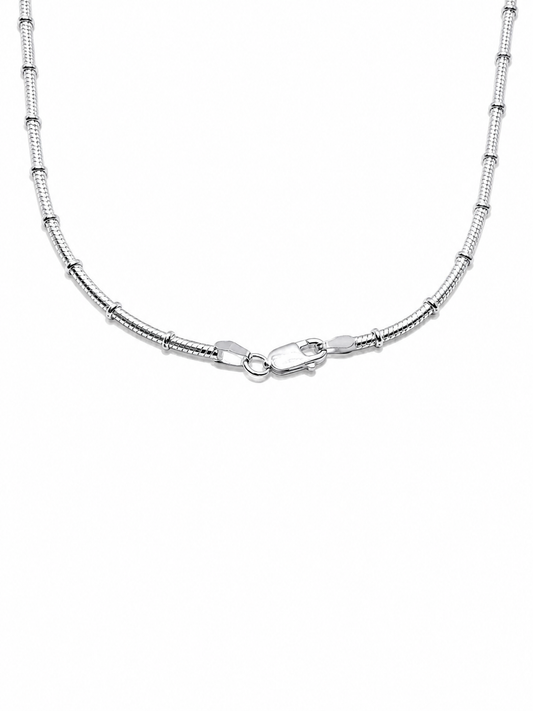 925 Sterling Silver Textured Link Chain Necklace