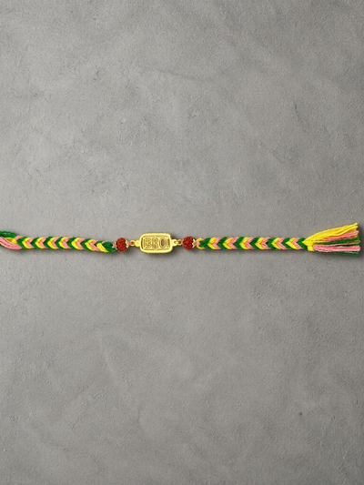 Premium BRO Gold-Plated Rakhi Bracelet