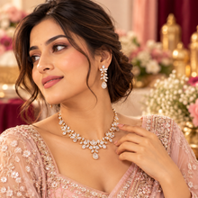 Floral Crystal Bridal Necklace Set