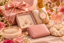Rose Gold Heart Jewellery Gift Set