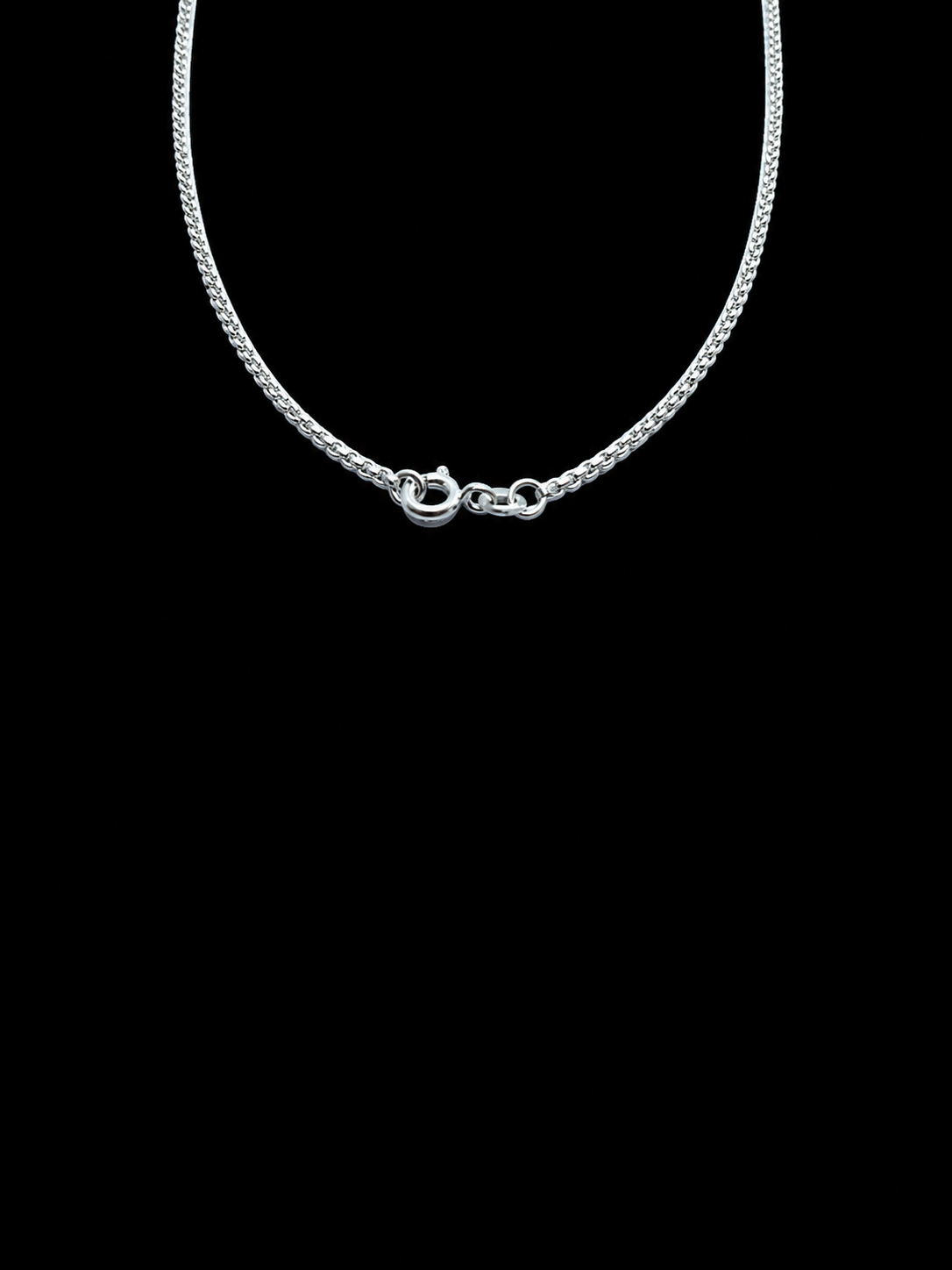925 Sterling Silver Box Chain Necklace for Men