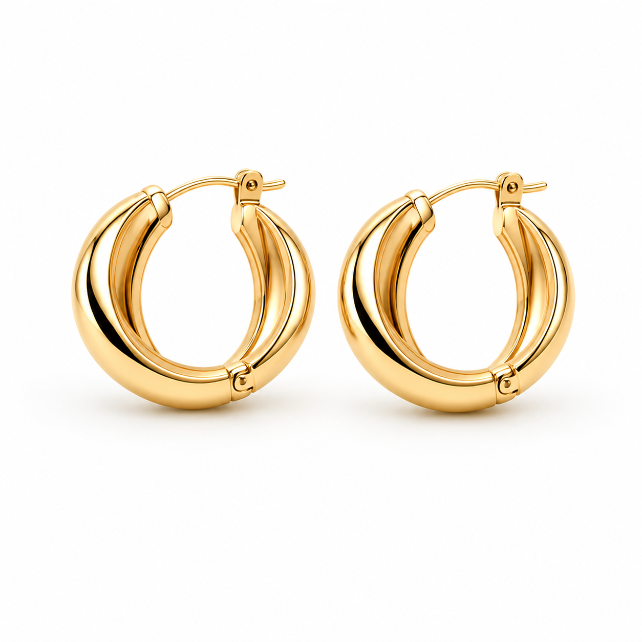 Classic 22K Gold Hoop Earrings