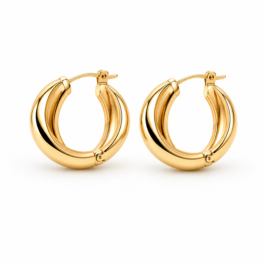 Classic 22K Gold Hoop Earrings