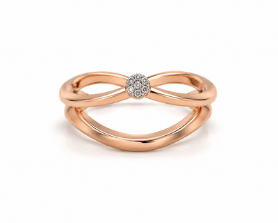 Rose Gold Infinity Diamond Ring