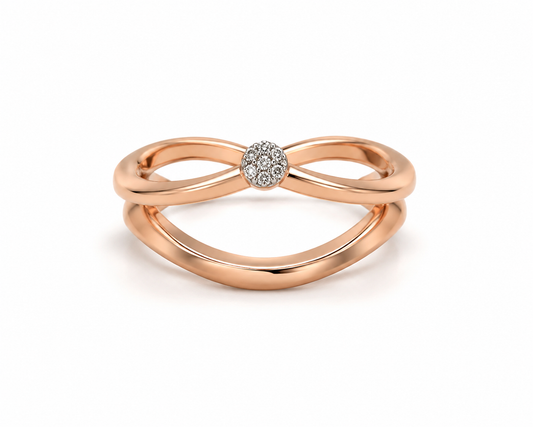 Rose Gold Infinity Diamond Ring