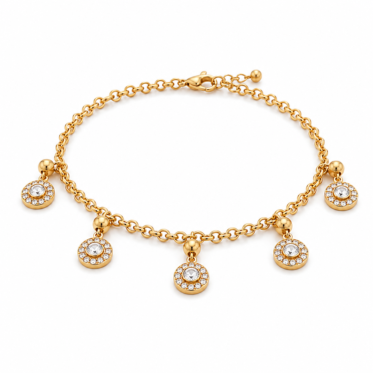 Elegant Gold Charm Bracelet