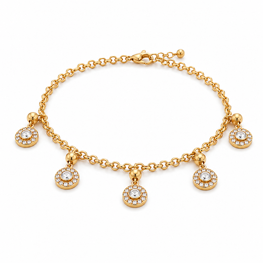 Elegant Gold Charm Bracelet