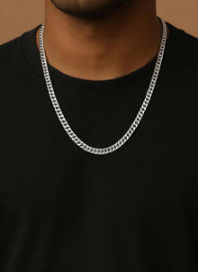 925 Sterling Silver Cuban Link Chain Necklace for Men